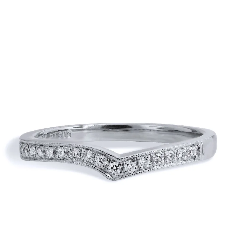 women’s wedding bands-Designer Simon G 0.16 Carat Pave Diamond Free Form Band Ring