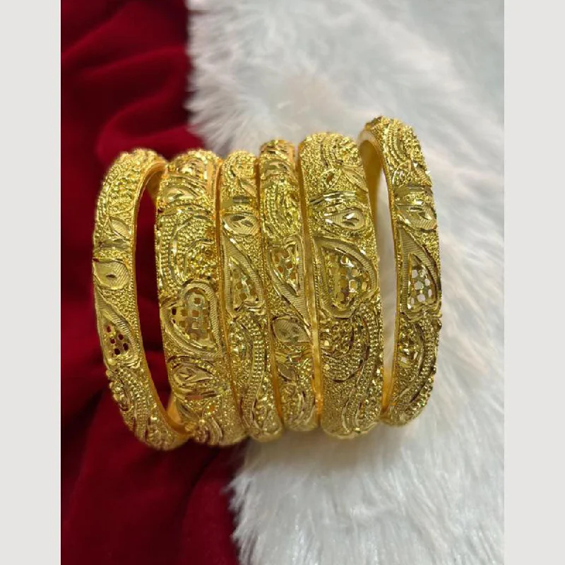 women’s classic gold bangles-Pari Art Jewellery Forming Bangles Set