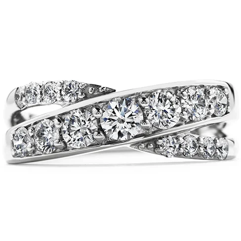 women’s vintage oval engagement rings-Hearts On Fire Intermingle Double Right Hand Diamond Ring