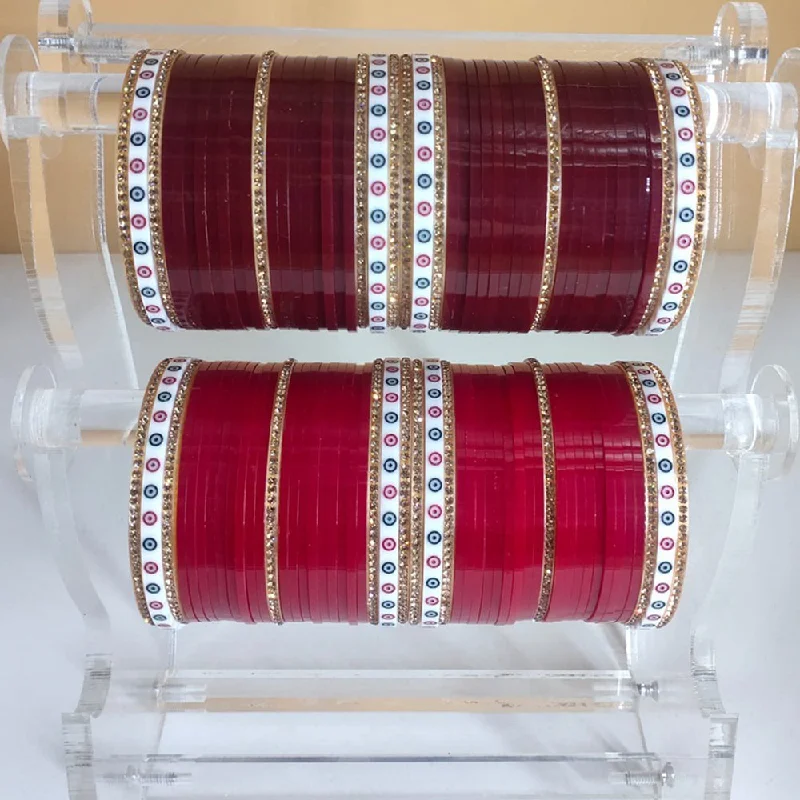 women’s colorful bracelets-Akruti Collection Acrylic Bridal Bangle Set