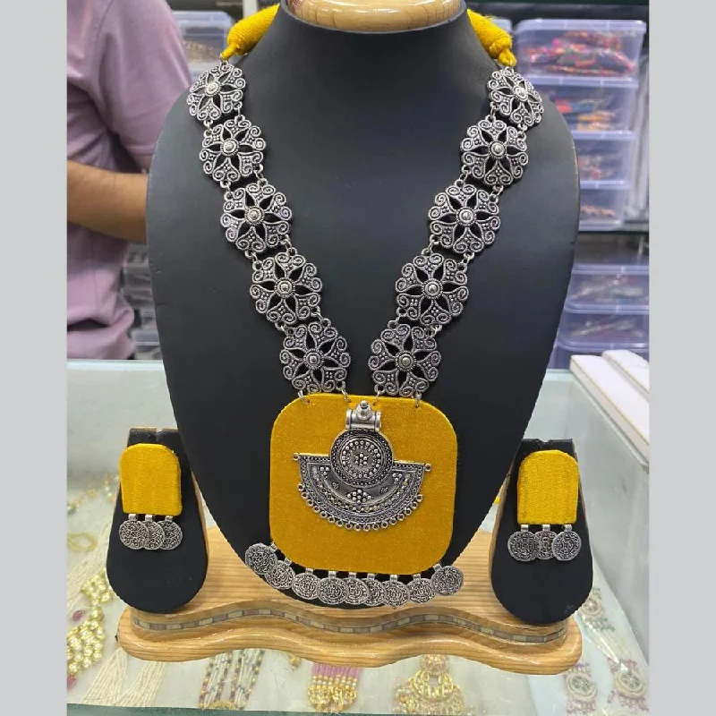 women’s custom-made necklaces-Manisha Jewellery Oxidised Plated Necklace Set