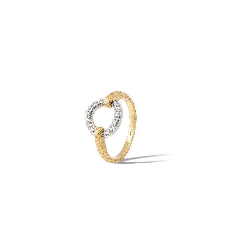 women’s heart-shaped engagement rings-Marco Bicego Jaipur Gold Diamond Ring