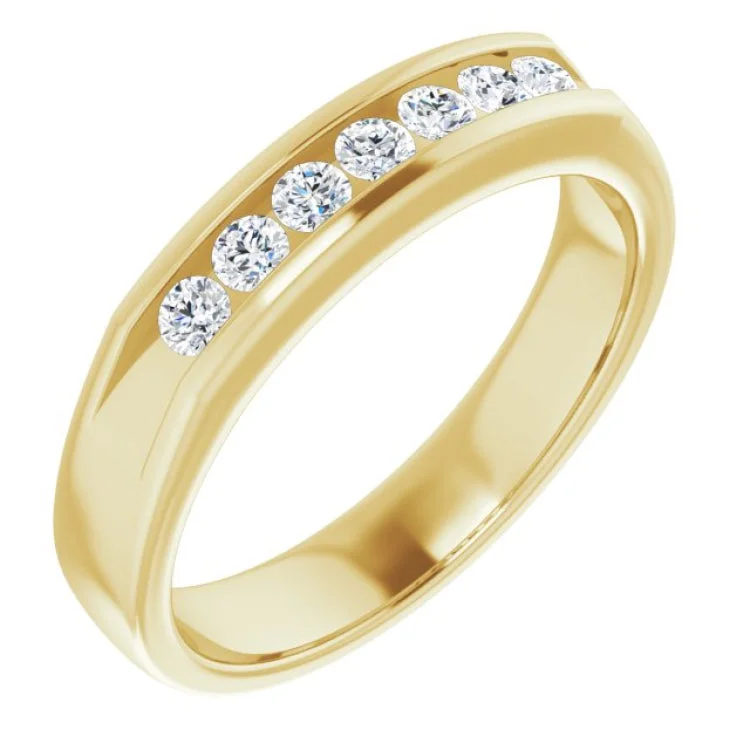 women’s cocktail rings for women-14K Yellow 3/8 CTW Natural Diamond Band