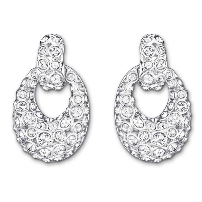 women’s silver drop earrings-Swarovski Women's Pierced Earrings - Rarely Silver Rhodium Plated | 5005866