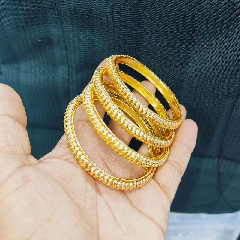 women’s tennis bracelets-Pooja Bangles Gold Plated Bangles Set