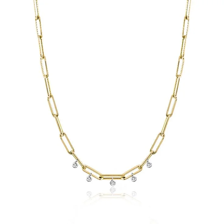 women’s pendant necklaces-Chunky Chain Diamond Necklace