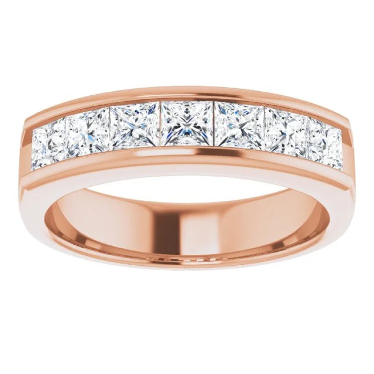 women’s simple rings-14K Rose 1 3/4 CTW Natural Diamond Band