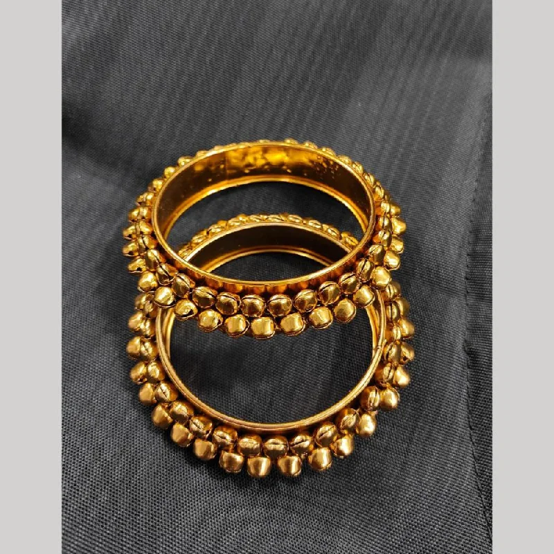 women’s fashion bangles-Pooja Bangles Gold Plated Bangles Set