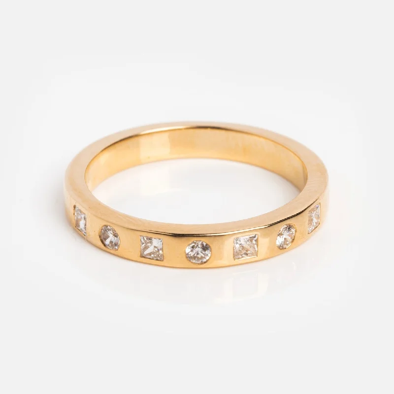 women’s sapphire rings-Solid Gold 2024 April Capsule Diamond Statement Band