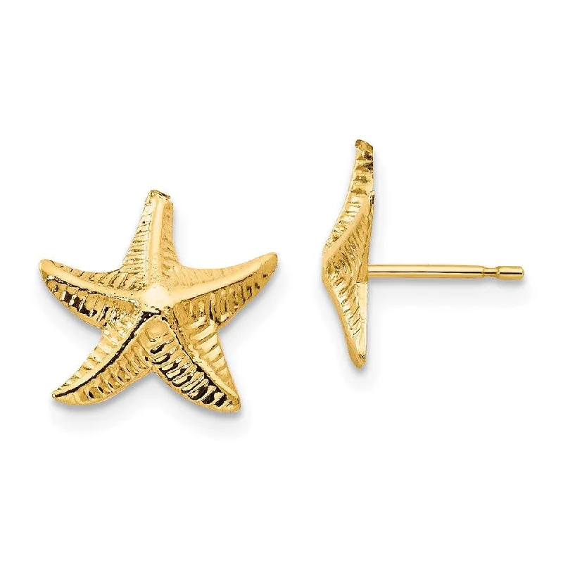 women’s vintage stud earrings-Madi K Kid's 14k  Starfish Post Earrings