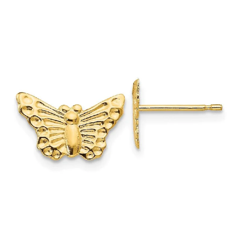 women’s flower earrings-Madi K Kid's 14k  Butterfly Post Earrings