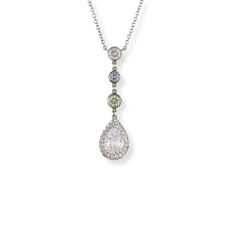 women’s adjustable gold necklaces-Platinum Fancy Pink Diamond Necklace