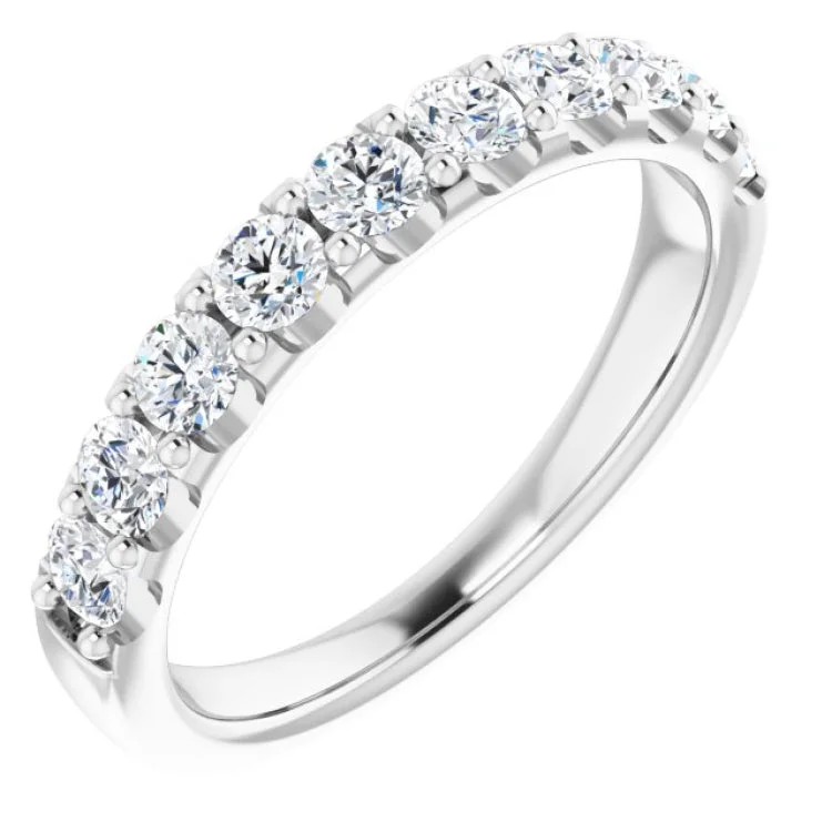 women’s stacking rings-14K White 3/4 CTW Lab-Grown Diamond Anniversary Band