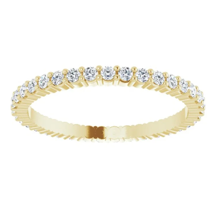 women’s birthstone rings for women-14K Yellow 1/2 CTW Lab-Grown Diamond Eternity Band Size 6