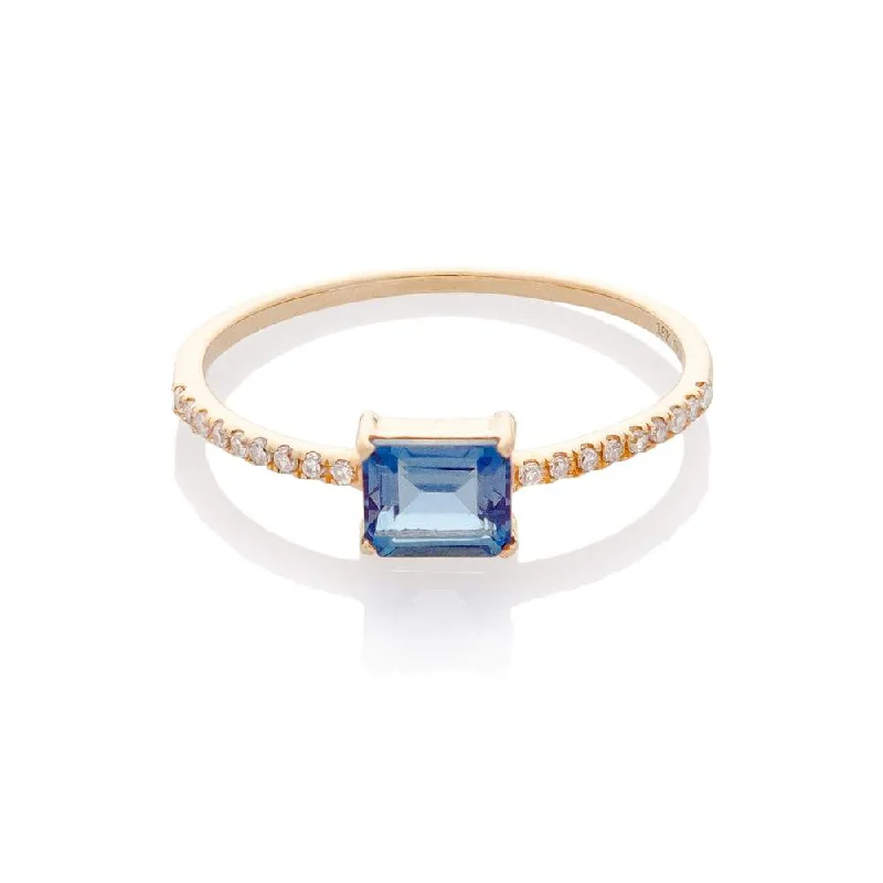 women’s affordable engagement rings-ADORN DIAMOND RING, LONDON BLUE TOPAZ, GOLD