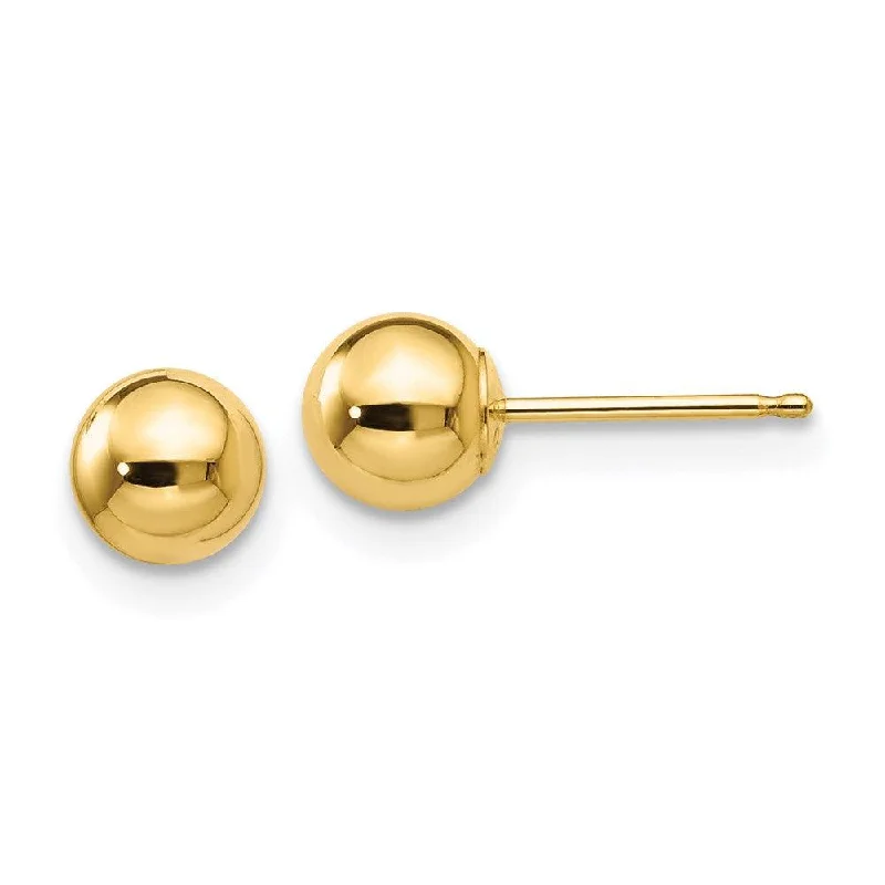 women’s sterling silver studs-14k Polished 5mm Ball Post Earrings