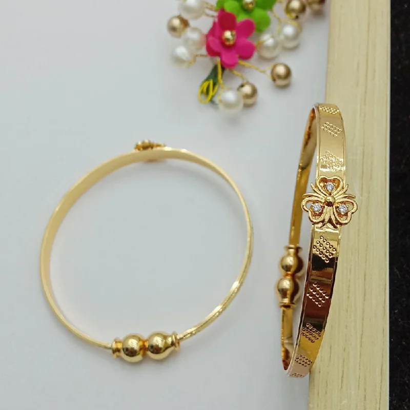 women’s gold bangles set-SP Jewellery Gold Plated Openable Kada