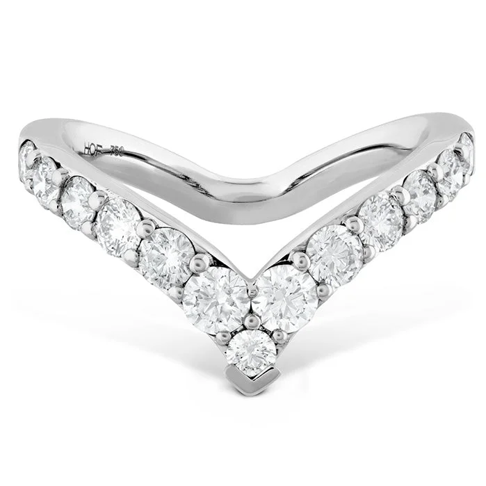 women’s platinum wedding rings and engagement rings-Hearts On Fire Triplicity Single Pointed Diamond Ring