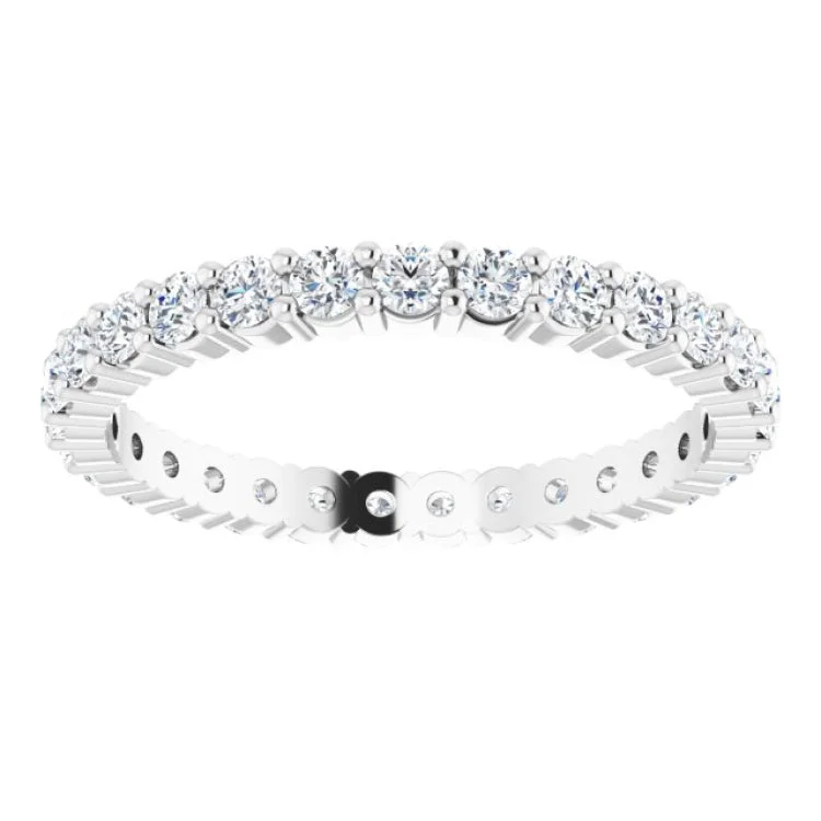 women’s multi-stone rings-14K White 9/10 CTW Lab-Grown Diamond Eternity Band Size 6