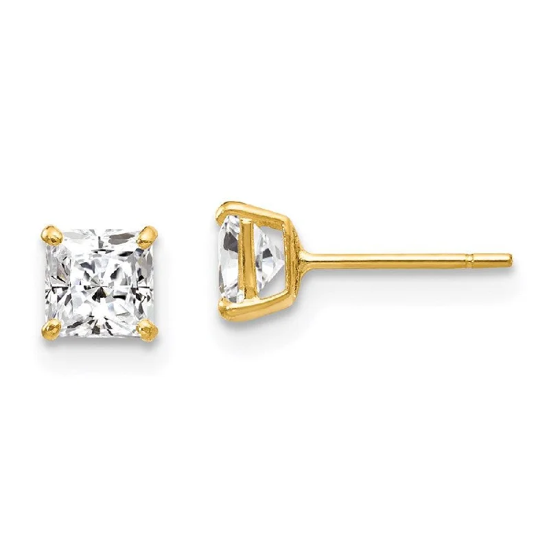 women’s casual earrings-Madi K Kid's 14k  CZ Stud Post Earrings