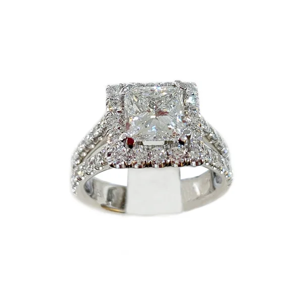 women’s stunning engagement rings-14k White Gold Diamond Ring