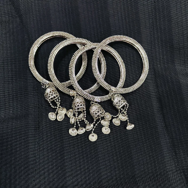 women’s gemstone bangles-Pooja Bangles Oxidised Plated Bangles Set