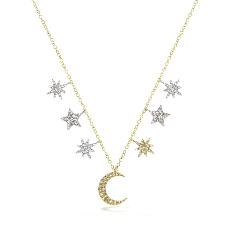 women’s luxury pendant necklaces-Celestial Diamond Necklace