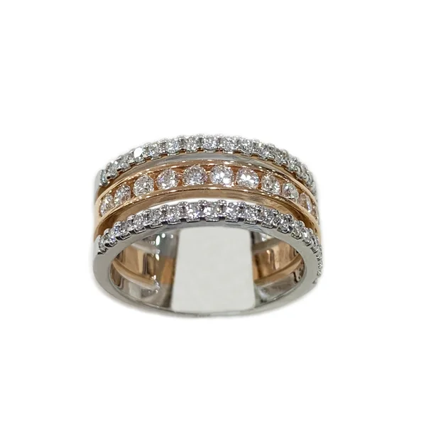 women’s bold engagement rings-14k Two Tone Diamond Ring