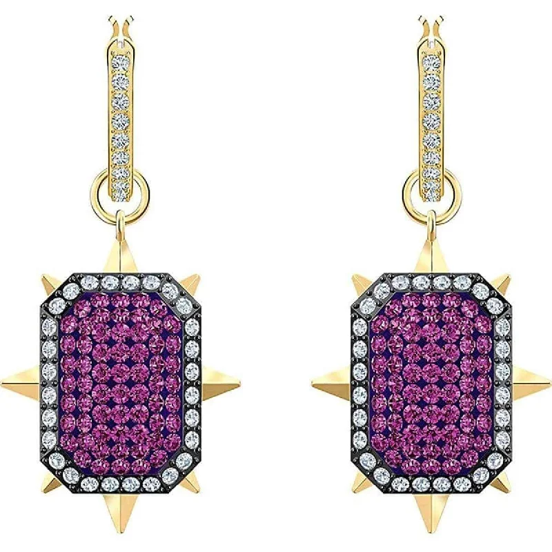 women’s vintage drop earrings-Swarovski Women's Stud Earrings - Tarot Magic Gold Tone Purple | 5490915