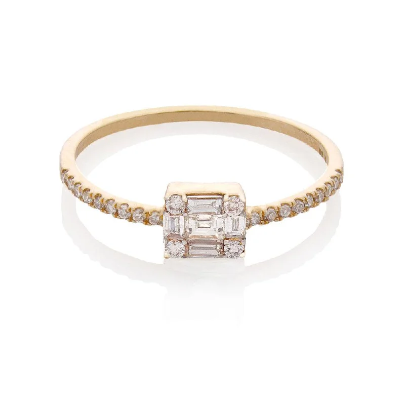 women’s unique engagement rings-ADORATION DIAMOND RING, GOLD