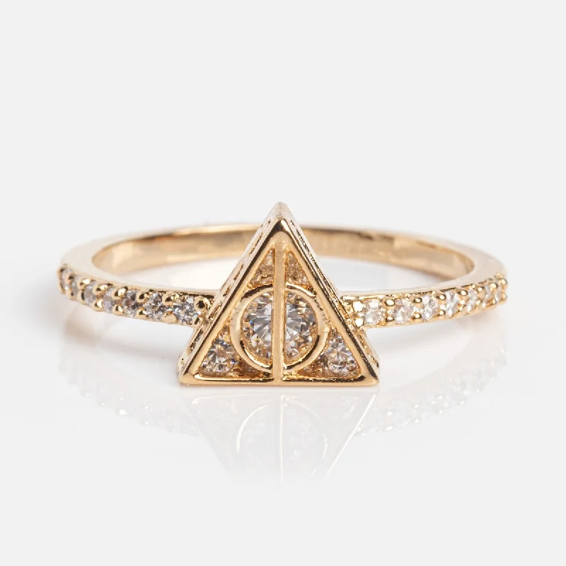 women’s birthstone rings-Harry Potter Deathly Hallows Ring