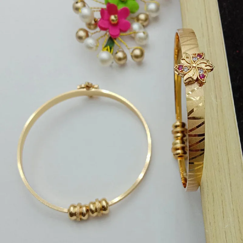 women’s modern bracelets-SP Jewellery Gold Plated Openable Kada